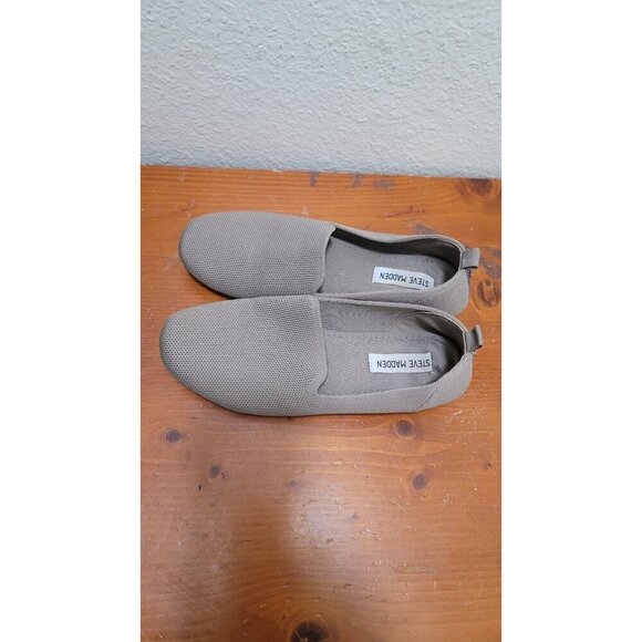 Steve Madden Raine Knit Fabric Womens Tan Slip-On Shoes Size 7.5 - Picture 3 of 9